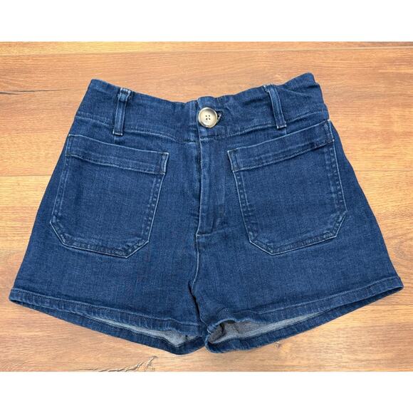 Maeve by Anthropologie High-Rise Colette Shorts in Dark Denim size 26 - Picture 3 of 9